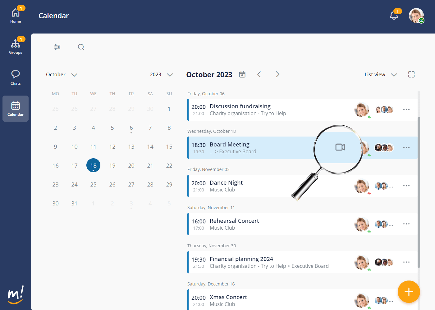 Virtual meetings in mantau