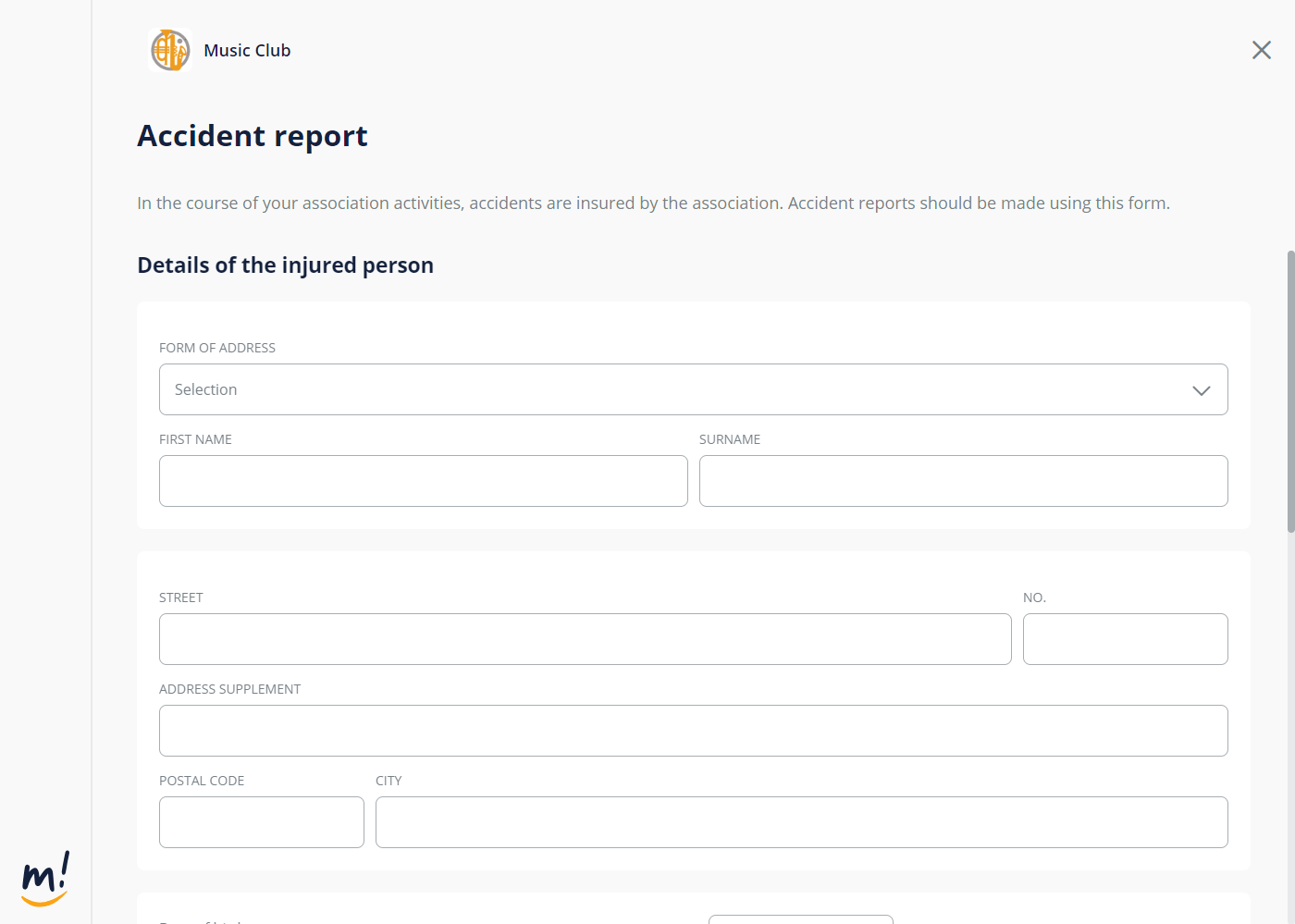 mantau accident report form