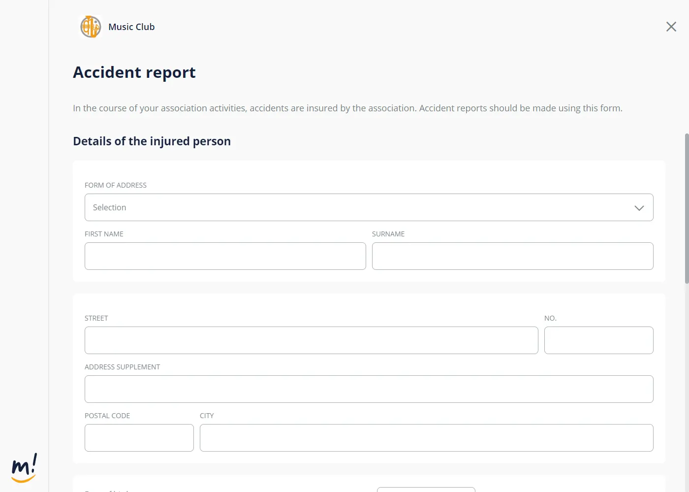 mantau accident report form